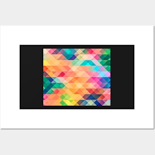 Colorful Polygons Pattern Posters and Art